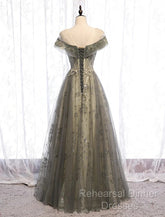 A-Line Evening Gown Elegant Dress Wedding Floor Length Short Sleeve Tulle With Pleats